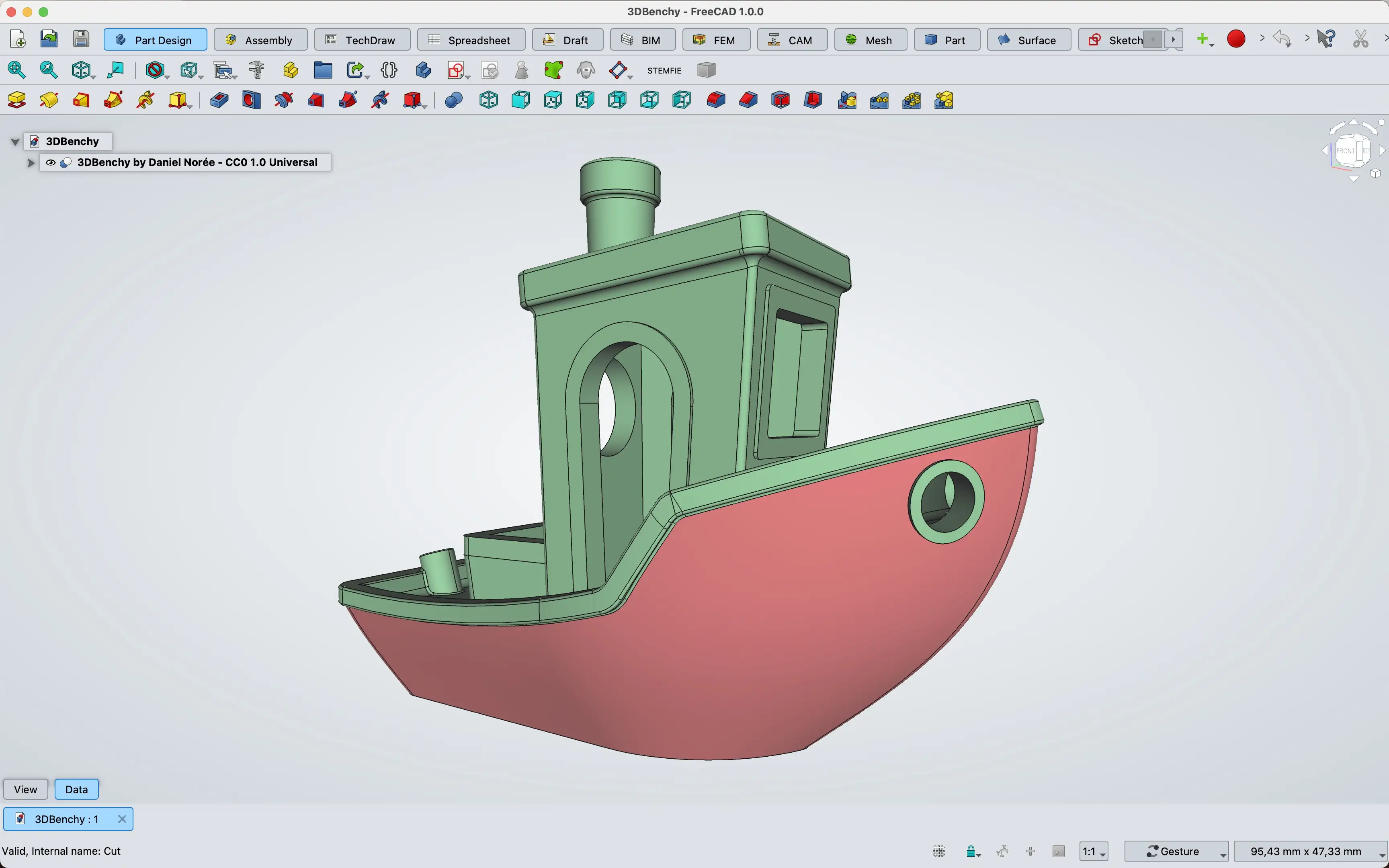 3DBenchy CAD STEP model