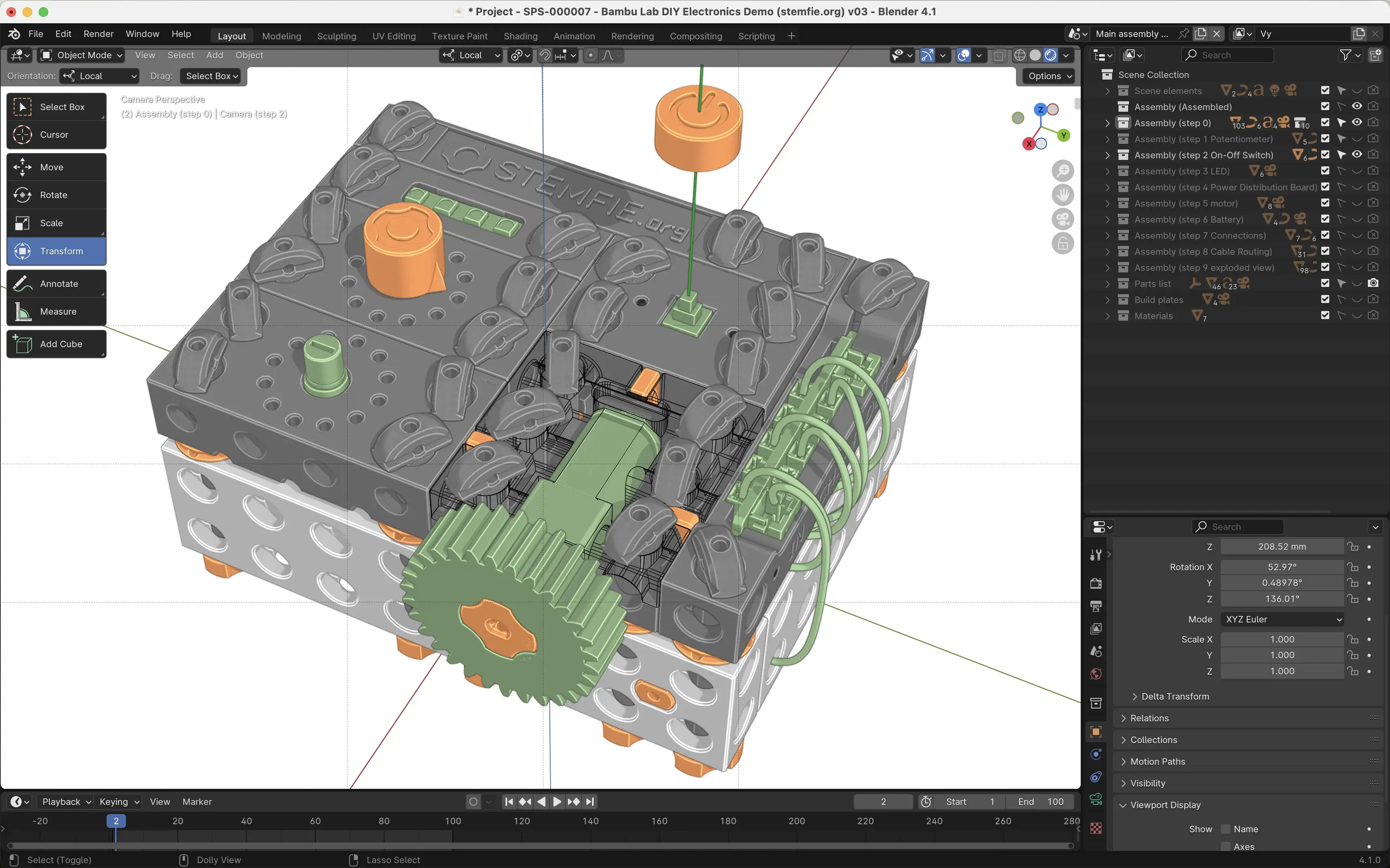 STEMFIE.org Blender template scene screenshot