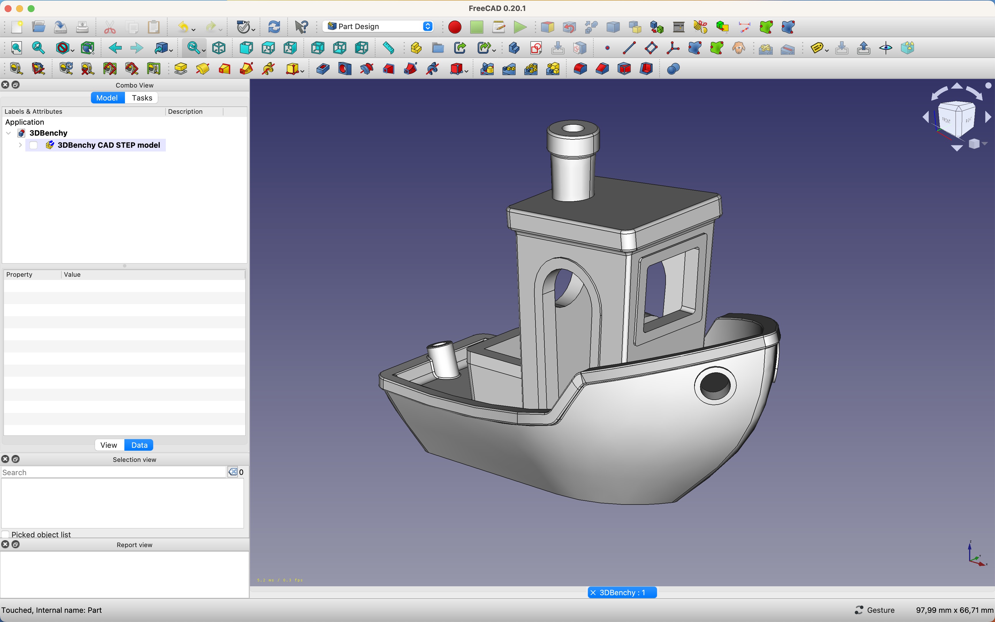 3DBenchy CAD STEP model