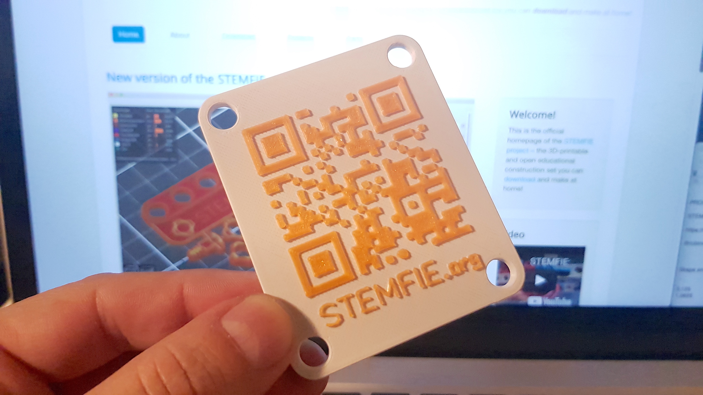 Stemfie A 3d Printable Qr Code Sign For Stemfie