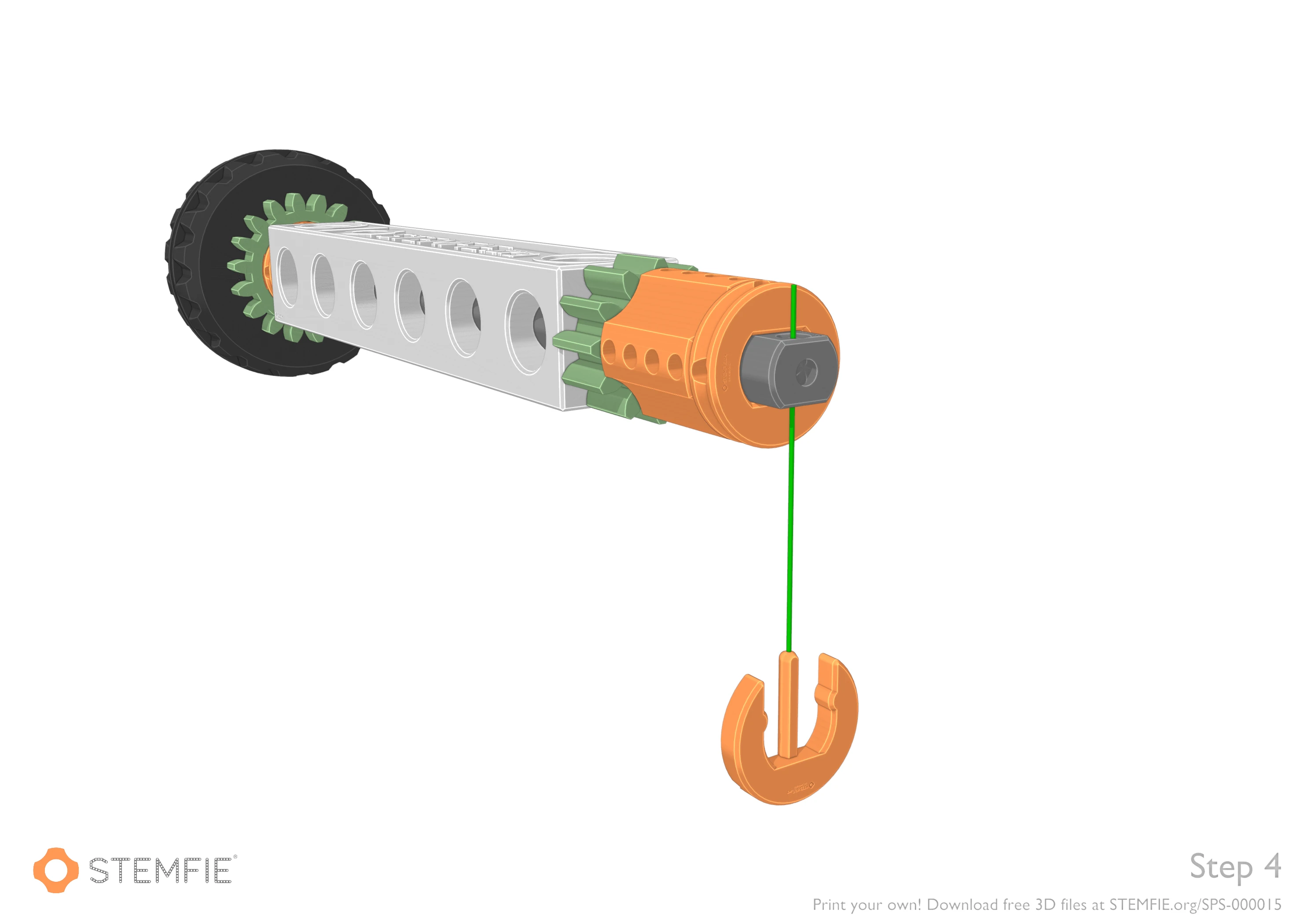 STEMFIE Project SPS 000015 Wheel Fidget Spinner stemfie.org Assembly Step 02