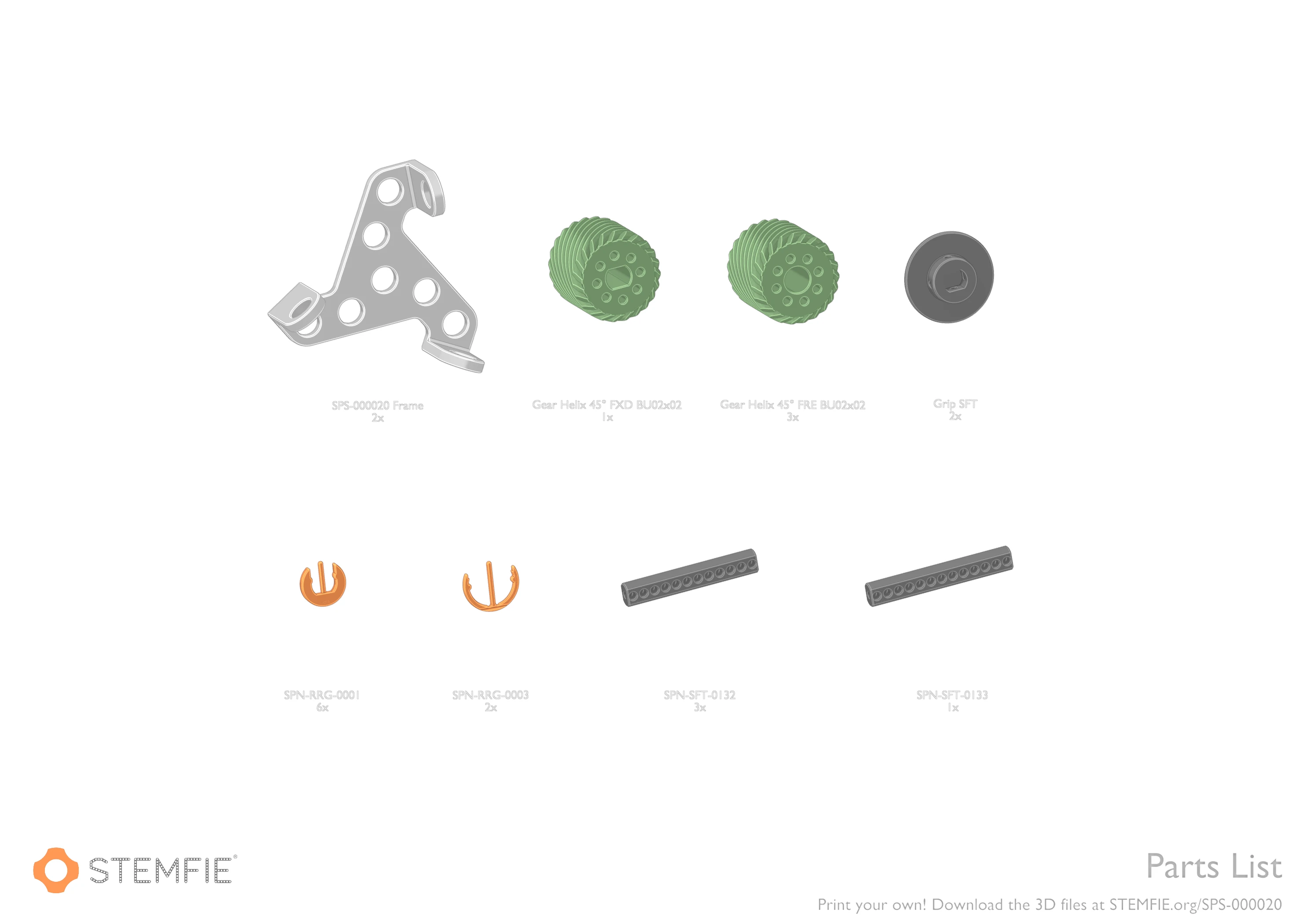 STEMFIE Building Toy Set SPS 000020 Triple Helix Gear Spinner stemfie.org Step 04