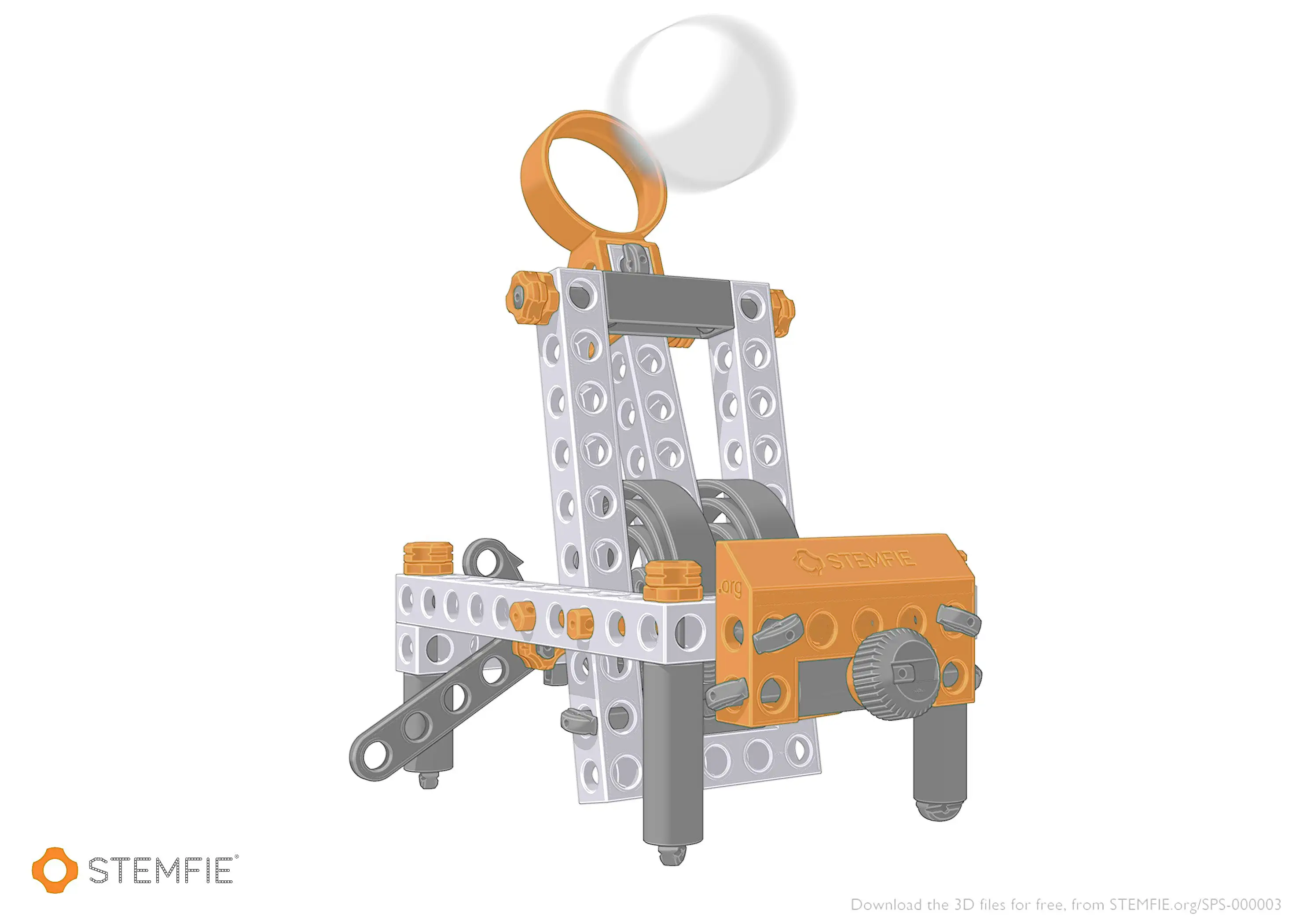 Unleash some desktop fun with the STEMFIE Desktop Catapult—ideal for launching ping-pong balls or crumpled paper. A great way to explore physics and have a blast! (SPS-000003)